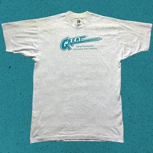 Fruit of the Loom Other - Vintage 90s GREAT DARE Single stitch t shirt gang resistance PSA men’s L RARE